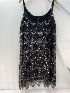 TORRID SLEEVELESS SEQUINED FRINGE MINI DRESS FTL-04-221